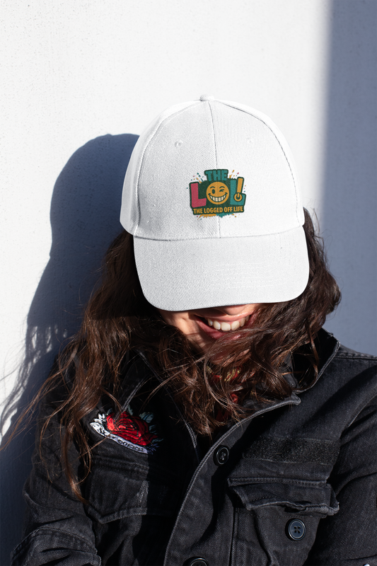 The LOL Logo Hat – White Cap for Logged Off Legends
